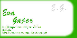 eva gajer business card